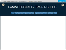 Tablet Screenshot of caninespecialty.org